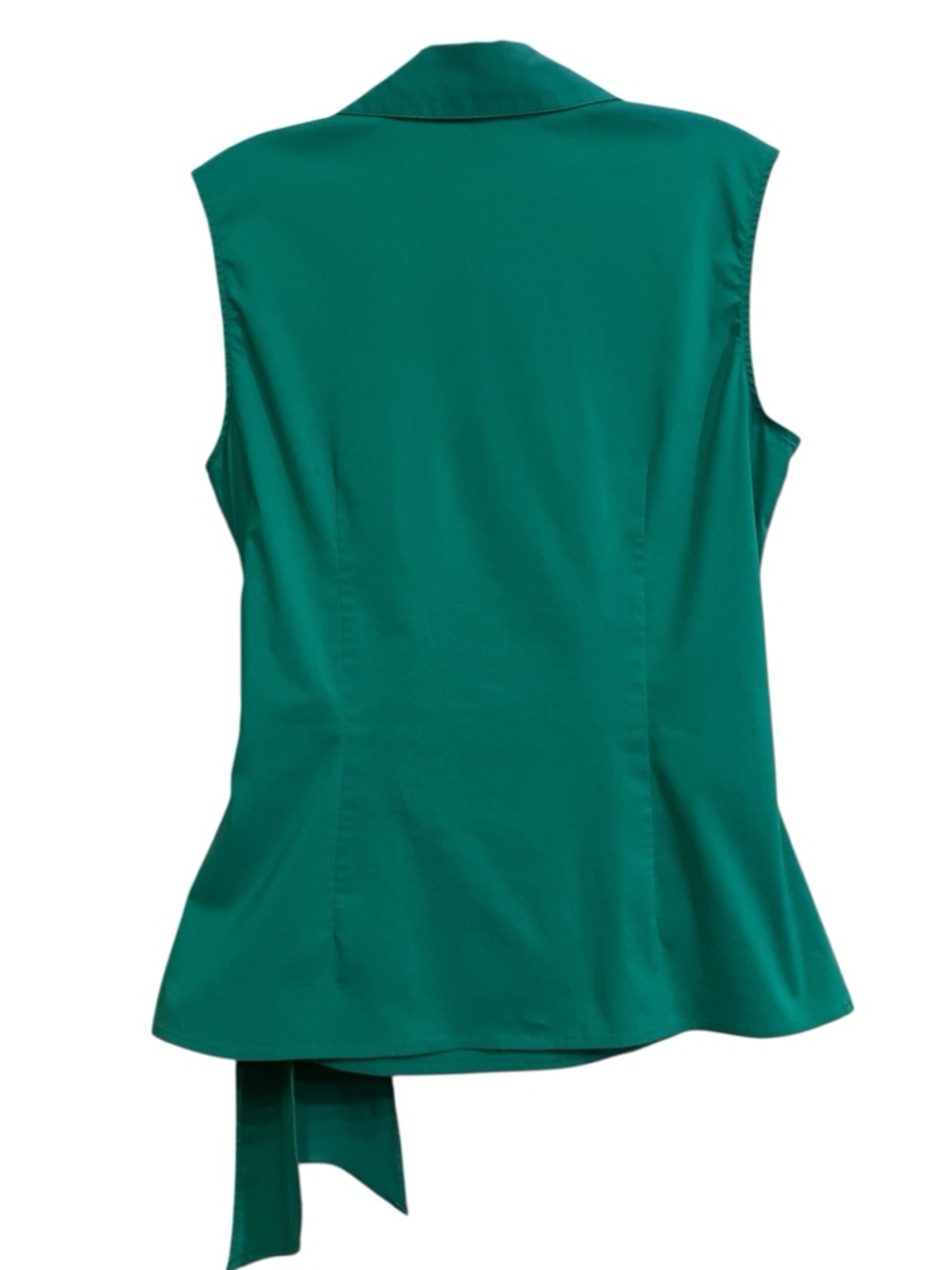 Express Green Sleeveless Wrap Tie Blouse - Picture 2 of 6